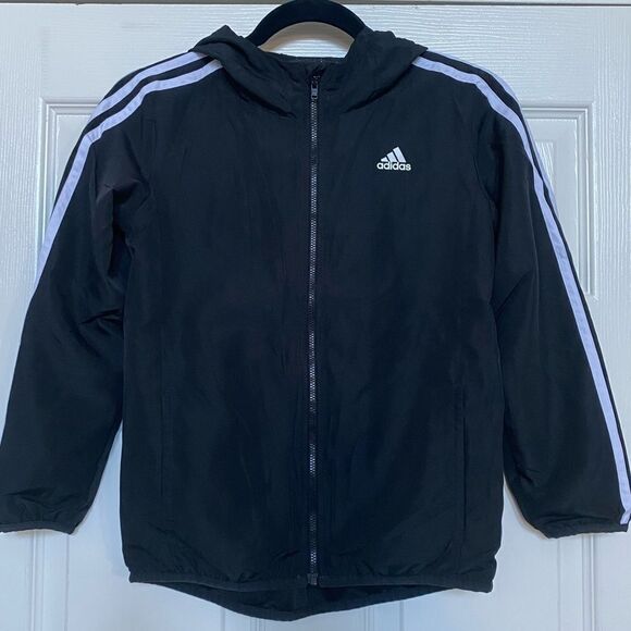 Nike Black Zip Up Windbreaker Jacket, Size M (10/12) - Picture 1 of 6